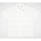 作品レースアロハシャツ Lace aloha shirt 【White】- KLEIDER MAC LEUTE