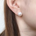 作品[14kgf] P46 cabochon pearl pierce