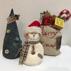 作品クリスマスHappyスノーマンサンタミニ    set