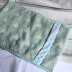 作品ふんわり六重織ガーゼのアイス枕カバー　fuwara ヨット　ブルー