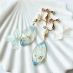 作品Flowers in the water ＿ 紫陽花 ピアス イヤリング