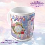 作品マグカップ コップ カップ 陶磁器 レンジ 350ml 神秘的 おしゃれ 可愛い 羽 鍵 蝶 バタフライ 花 フラワー 夢 姫 ガーリー プレゼント ギフト パステルカラー