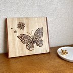 作品~Maripositas~ 小さな木の絵画　焼き絵