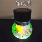 作品⭐️光るLED猫瓶ソーラー電池式ライト容器、ガラス製猫１個、