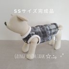 作品SSサイズ完成品    Cottonタンクトップ　グランジデニム柄