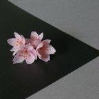 作品［造花］桜のブローチ 薄ピンク 春 入学式*