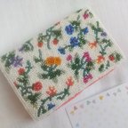 作品ビーズ刺繍の名刺入れ・カードケース