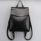 作品【新色ブラック】シックな本革リュック　レディース【シンプル】【good leather original】大人気！お気に入り165件以上！