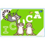 作品【送料無料】ICカードステッカー（動物園行くか)緑