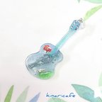 作品シーグラス🌊のギター🎸ブローチ〔巻き貝〕