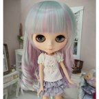 作品ネオブライス ウィッグ  毛先ゆるスパイラル ラベンダーミント 10インチ/ドール Blythe