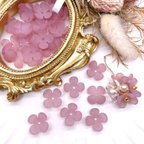 作品【20個 250円】オリジナル♪手染めビーズ【14.5mm】opera mauve【brsr7854acrc】フラワービーズ