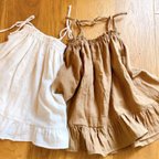 作品gauze camisole one-piece(140-150cm)off/lilac/pink/fogblue/brown/black