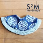 作品【送料無料】花柄×刺繍　オシャレなまんまるつけ襟☆フリルスタイ