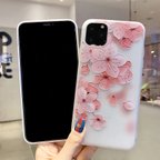 作品iPhone 7plus 8plus ケース かわいい 花柄 白 スマホケース iPhoneケース