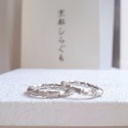 作品結婚指輪 【プラチナ 竹 結婚指輪】京都よりお届け バンブーマリッジリング　プラチナ 2個セット　京都結婚指輪