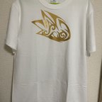 作品ネオスTシャツ　白地／金