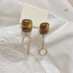 作品marble square pierce/earring