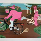 作品第1章『自転車に憧れたうさぎ。』絵はがき(1枚）