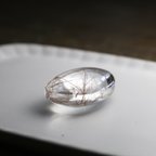 作品ルチルクォーツ　ペアシェイプダブルカボション　29.68ct