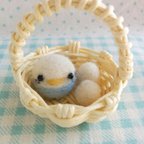 作品-イースターegg-　セキセイインコの親子