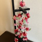 作品くくり花　吊るし飾り　台付