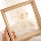 作品flower frame-green white bouquet