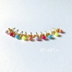 作品🌷カラフルなミニミニピアス＊ラウンド🌷