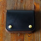 作品ショート トラッカーウォレット / Short Tracker Wallet < 茶芯ブラックレザー >