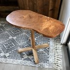 作品欅(ケヤキ)輪切り天板のサイドテーブル