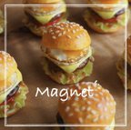 作品【マグネット】両面焼きの玉子を挟んだチーズバーガー