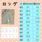 作品【送料込】計測用ネイルチップロング