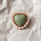 作品Heart Brooch 03 / ハート ビーズ ブローチ 03