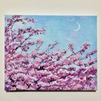 作品＊オーダー品＊3号　絵画　原画　風景画　桜　春