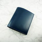 作品コンパクト ミニウォレット ミニ財布　Darkblue