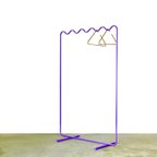 作品wave pipe hanger rack purple