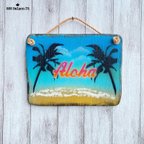 作品サインボード　ビーチ　Aloha