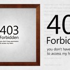 作品ポスター『403 Forbidden』L2フレーム付き（正方形配置）