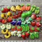作品デコパーツ　野菜と果物　20種類40個④