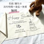 作品【2日以内発送】名入れ無料　誕生日タペストリー　ハーフバースデー　100日祝い　お家フォト　バースデータペストリー　記念日フォト　タペストリー