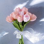 作品＂︎︎特集掲載︎︎＂︎︎【tulip pink bouquet】チューリップ ピンク ブーケ 花束︎︎ ︎︎ ︎︎