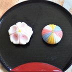 作品本格 和菓子 置物 【桜】【手鞠】セット　