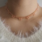 作品《ﾋﾞｰｽﾞﾈｯｸﾚｽ》　Spring Necklace 