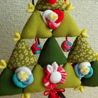 作品ちり緬の三角吊るし飾りクリスマスツリー