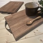 作品大きめ wood plate＊ カフェトレー　木製 ポットマット 鍋敷き　グラタン皿受け