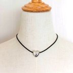 作品silver heart choker #ハートネックレス #チョーカー