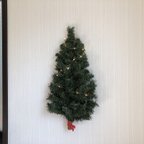 作品ミニ壁掛けツリー ♥︎37cm  クリスマスツリー オーナメント ツリー クリスマスオーナメント タペストリー　スワッグ　ガーランド　壁かけ　かべかけ