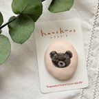 作品otoboke teddy brooch(Moon bear)