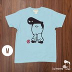 作品ポヤンキー　クルーネックTシャツ　ベビーブルー M