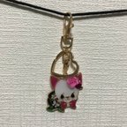 作品バラ猫ちゃんのキーホルダー レジン ハンドメイド